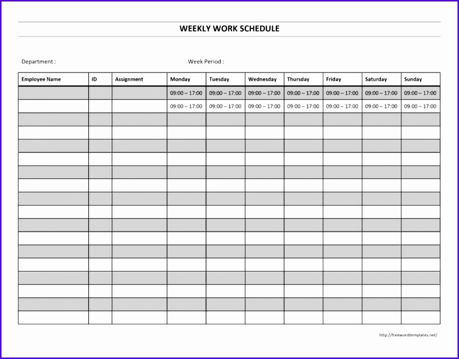 Monthly Employee Schedule Template Unique 14 Free Excel Employee Schedule Template Exceltemplates