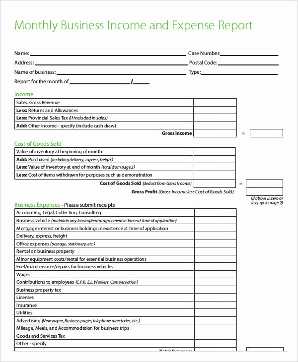 Monthly Expense Report Template Beautiful 41 Expense Report Templates Word Pdf Excel