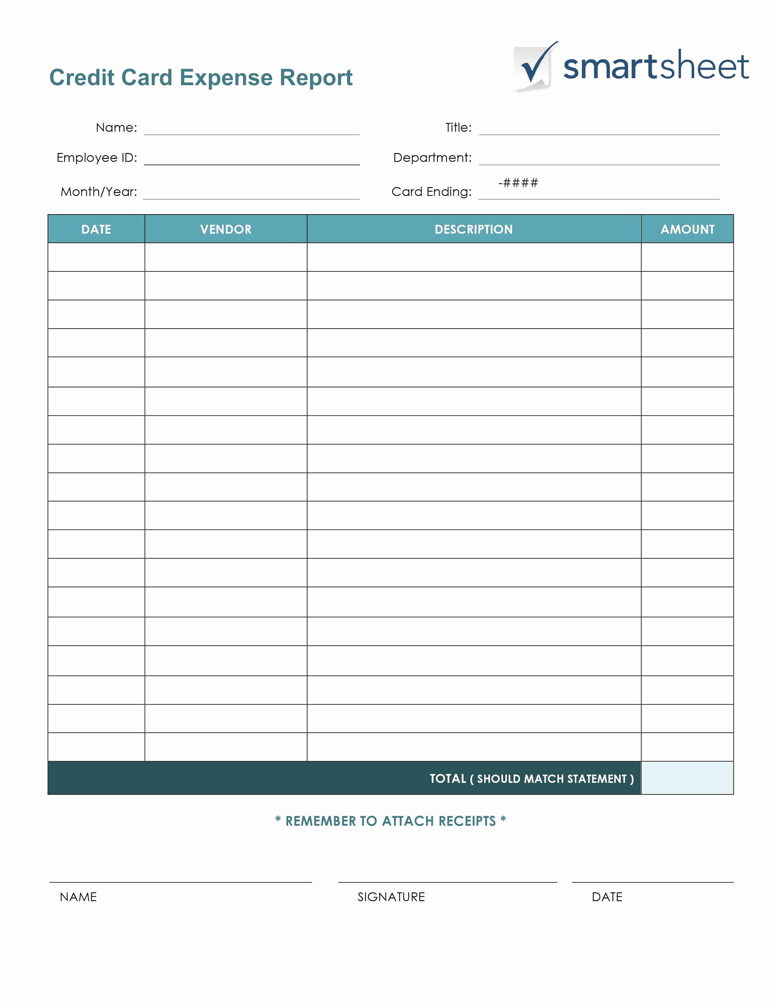Monthly Expense Report Template Fresh Free Expense Report Templates Smartsheet