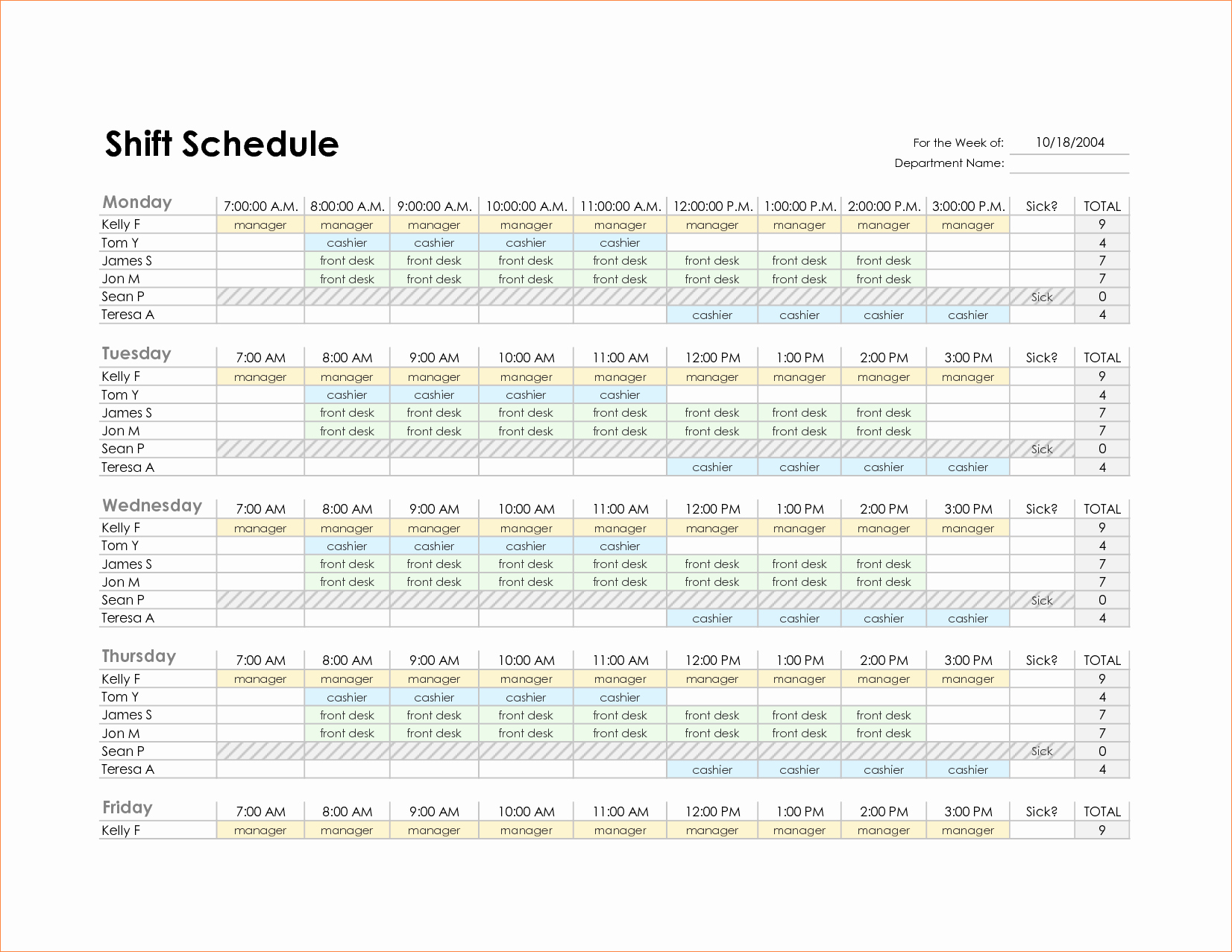 Monthly Staff Schedule Template Fresh Monthly Employee Schedule Template Excel
