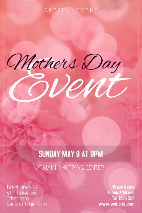 Mother Day Flyer Template Free Luxury Mothers Day event Flyer Template