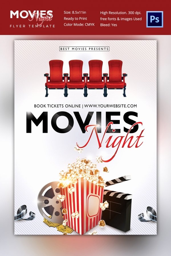 Movie Night Flyer Template Best Of Movie Poster Templates – 44 Free Psd format Download