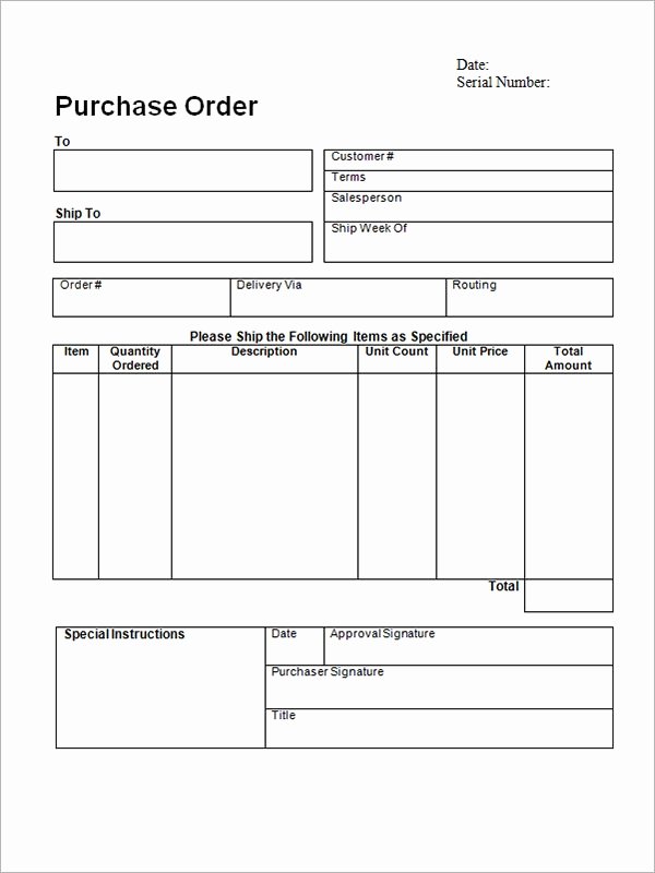 Ms Word Purchase order Template Elegant Purchase order Template 18 Download Free Documents In