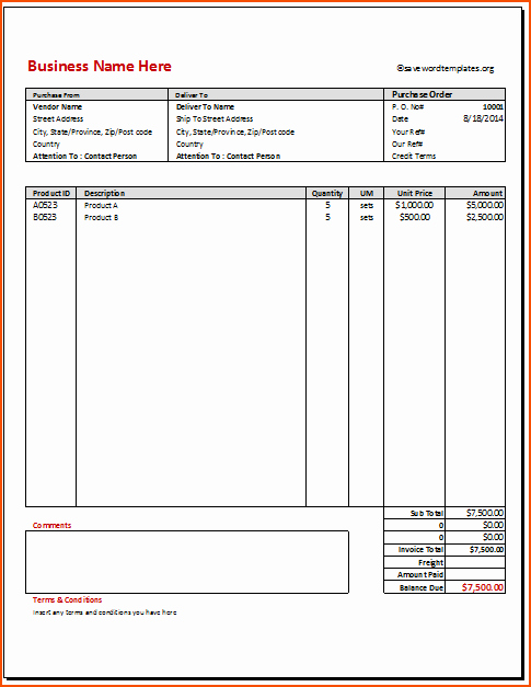 Ms Word Purchase order Template New 5 Purchase order Template Word Bookletemplate