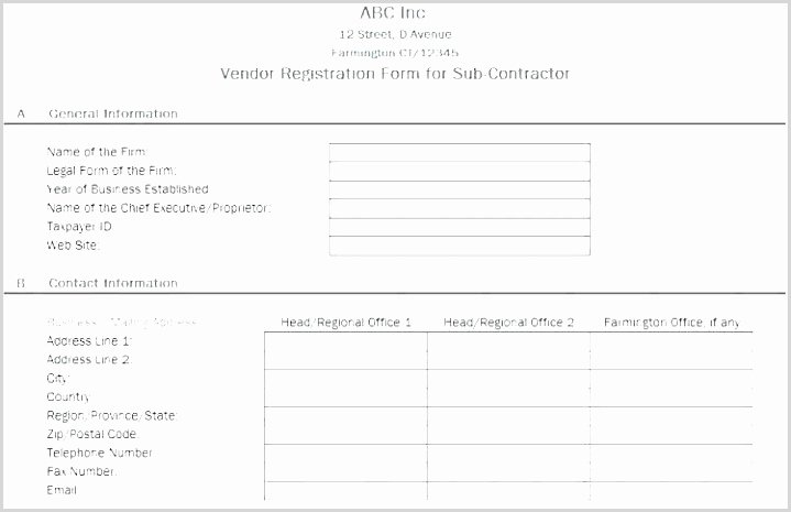 New Vendor form Template Fresh 7 Suppliers Contact List Template Rytyy