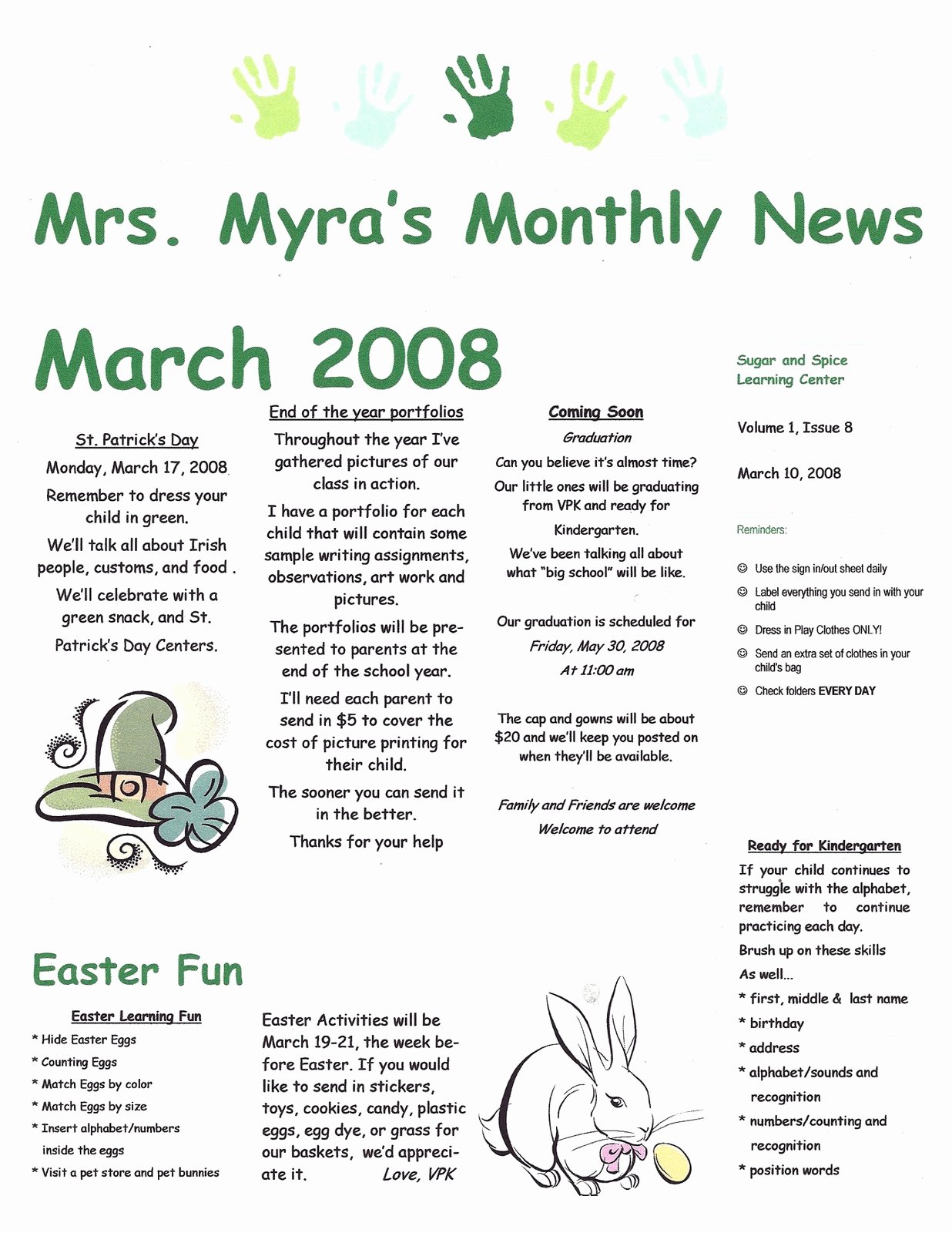 Newsletter Template for Preschool Beautiful Centers and Circle Time the Preschool Newsletter