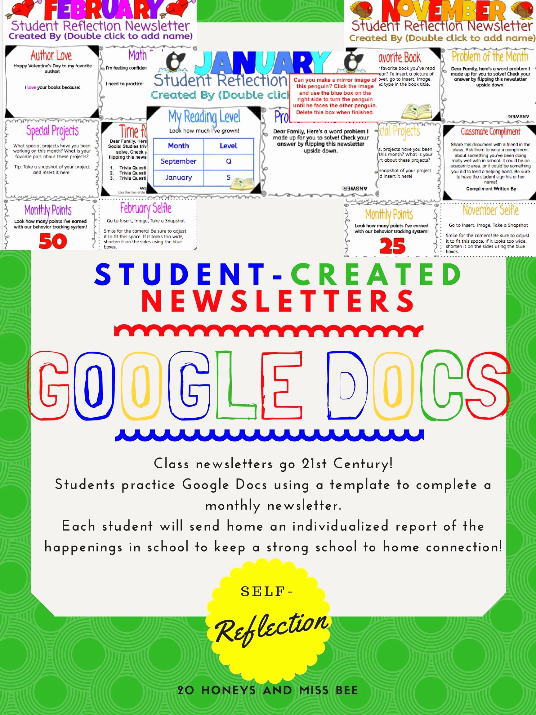 Newsletter Templates for Google Docs Awesome Student Created Monthly Newsletter Templates On Google
