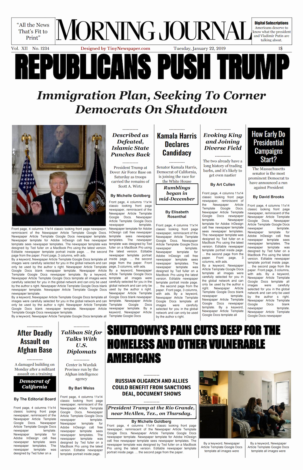 Newspaper Article format Template Best Of New York Times Front Page Template