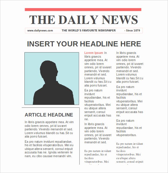 newspaper word template free