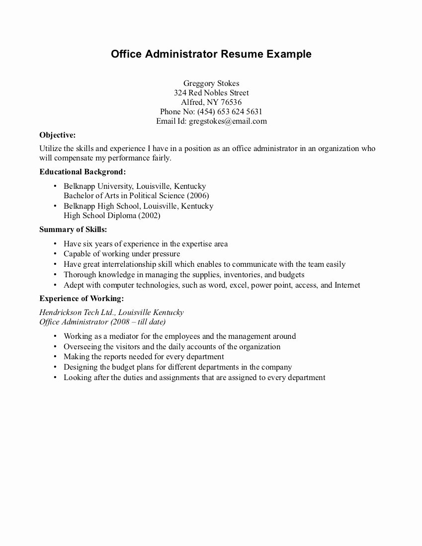 No Experience Resume Template Fresh Free Resume Templates No Work Experience Resume Examples