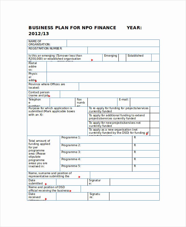 Non Profit Business Plan Template Fresh Non Profit Business Plan 14 Pdf Word Documents