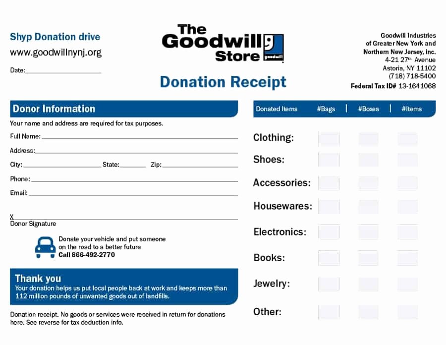 Nonprofit Donation Receipt Template Luxury 40 Donation Receipt Templates &amp; Letters [goodwill Non Profit]