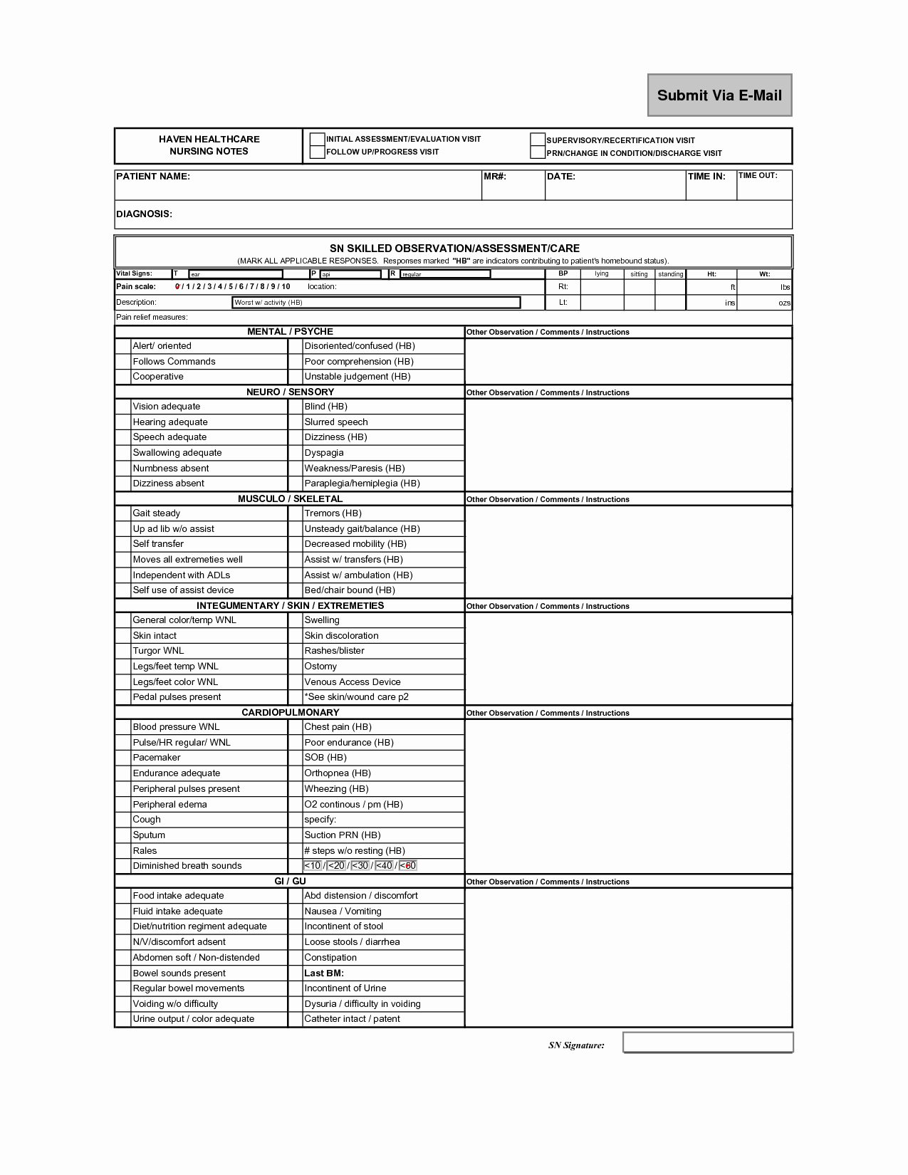 Nursing Progress Notes Template Awesome 28 Of Blank Nursing Notes Template