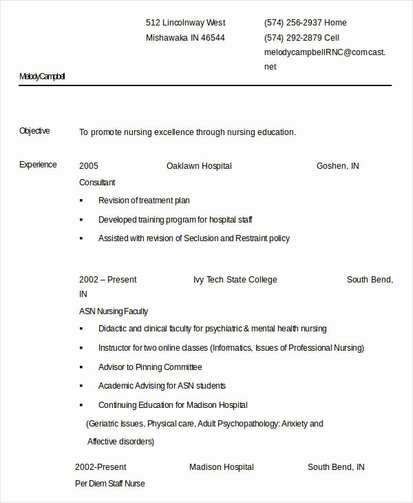 Nursing Resume Template Word Unique Resume In Word Template 24 Free Word Pdf Documents