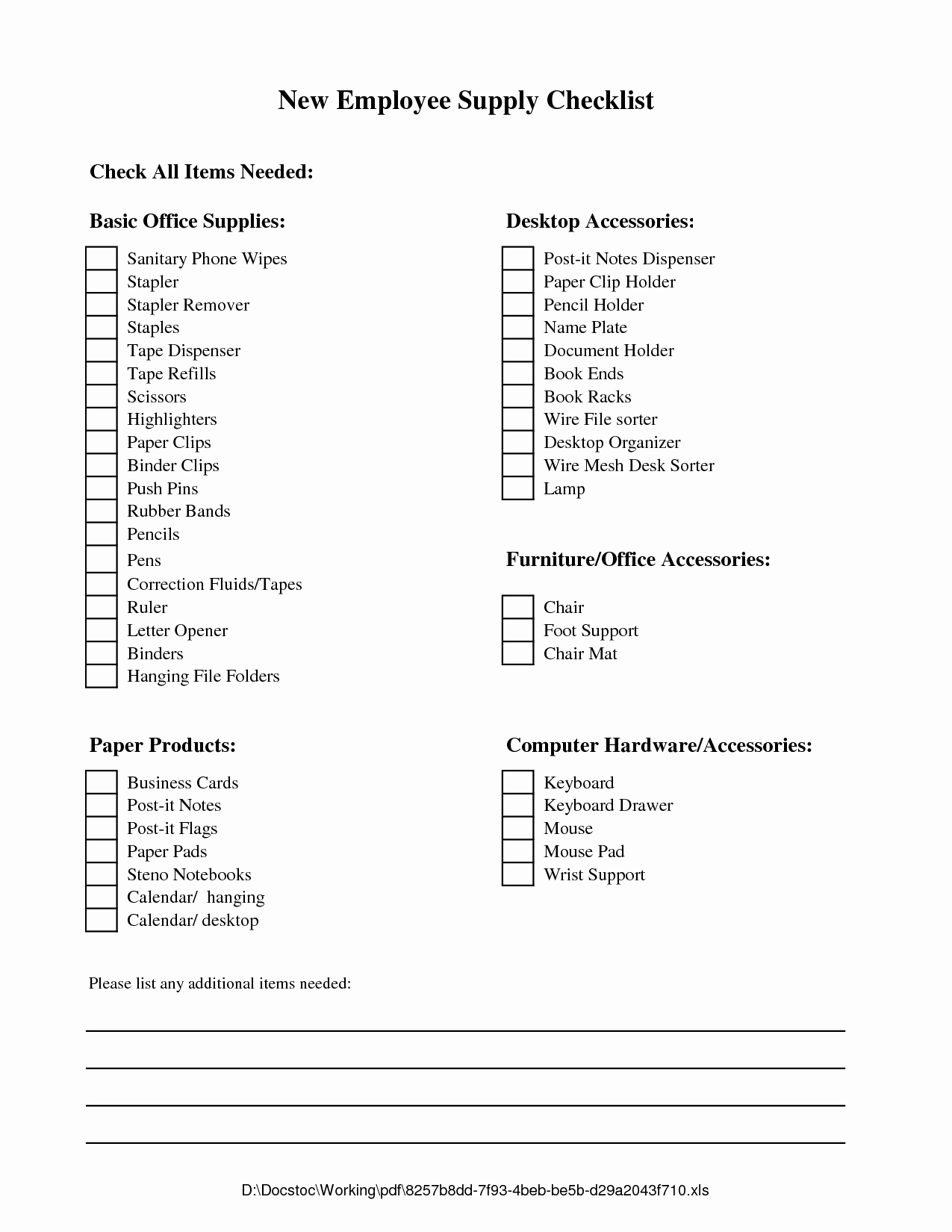 Office Supplies List Template Fresh Fice Supply Checklist Templates for Your Business Violeet