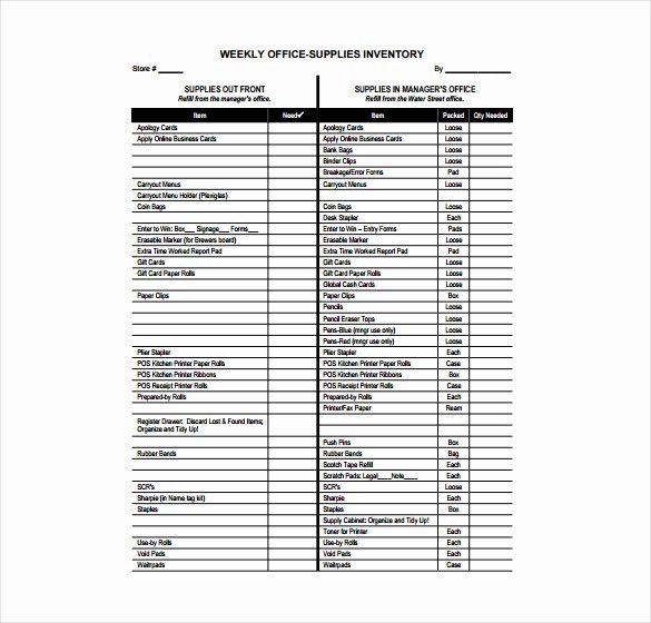 Office Supplies List Template Unique Fice Supplies Inventory Template