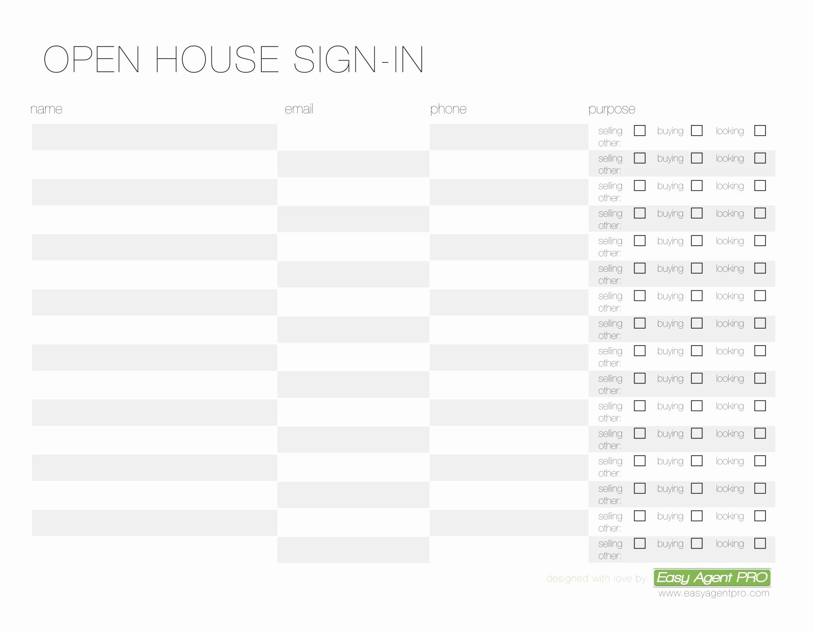 Open House Sign In Template Elegant Open House Sign In Sheet Printable Templates Free &amp; Ready