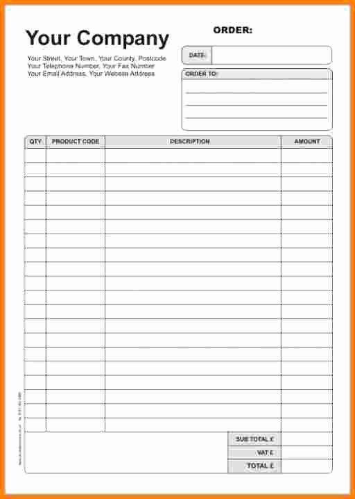 Order form Template Excel Awesome order Sheet Template – Emmamcintyrephotography