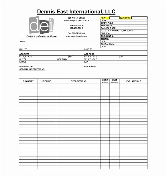 Ordering form Template Excel Beautiful order form Template Icebergcoworking