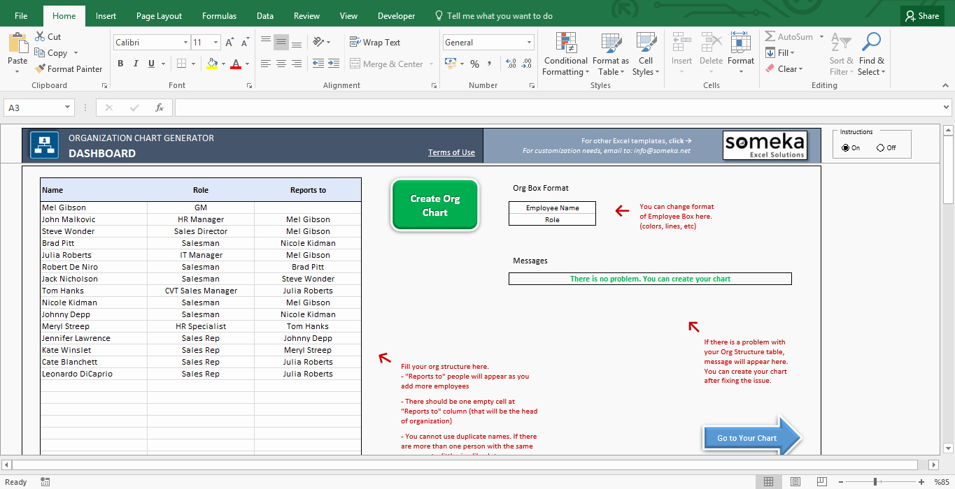 Organization Chart Template Excel Beautiful Automatic organization Chart Maker