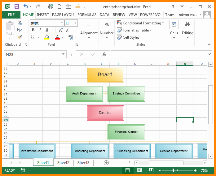 Organization Chart Template Excel Lovely 6 Excel org Chart Template