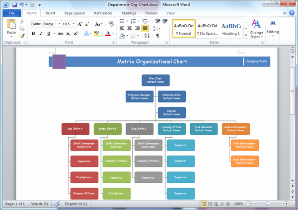 Organizational Chart Template Word Awesome organizational Chart Templates for Word