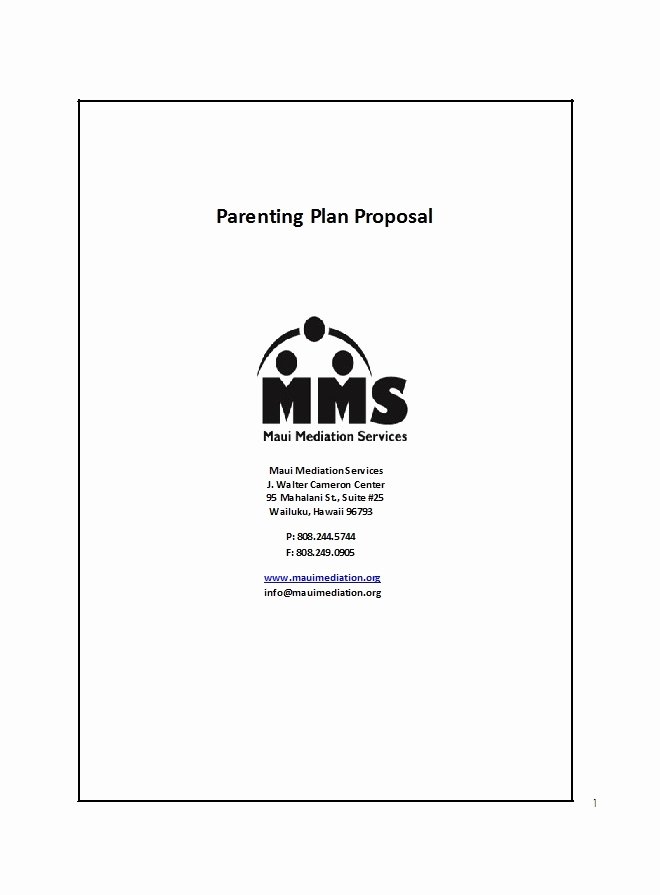 Parenting Agreement Template Free New 49 Free Parenting Plan &amp; Custody Agreement Templates