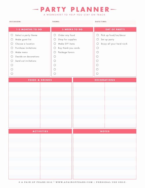 Party Planner Template Free Elegant 25 Best Ideas About Party Planning Checklist On Pinterest
