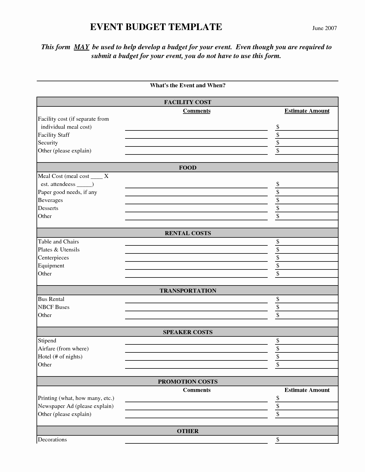 Party Planner Template Free New Party Planner Template