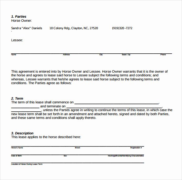 Pasture Lease Agreement Template Best Of Sample Pasture Lease Agreement Templates 8 Free