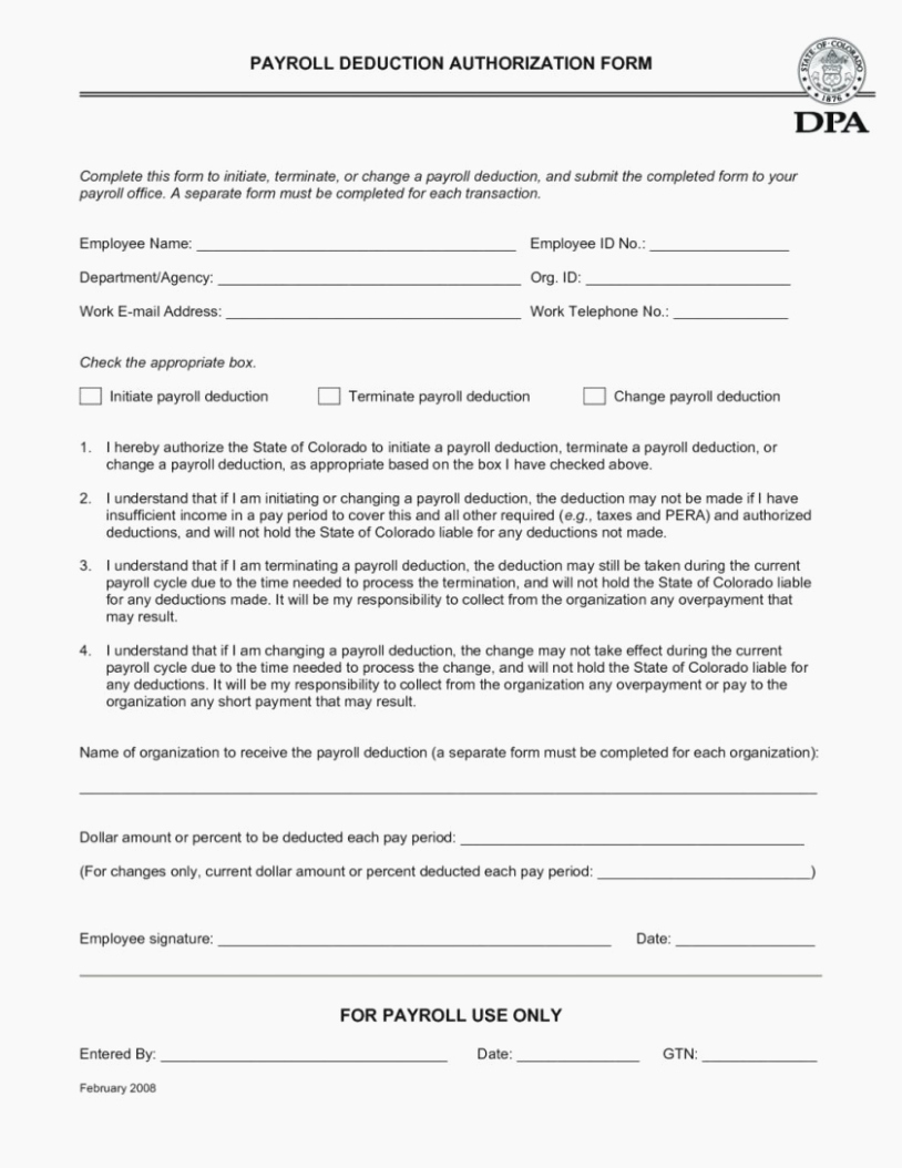 Payroll Deduction form Template Elegant Seven Ways How to Get