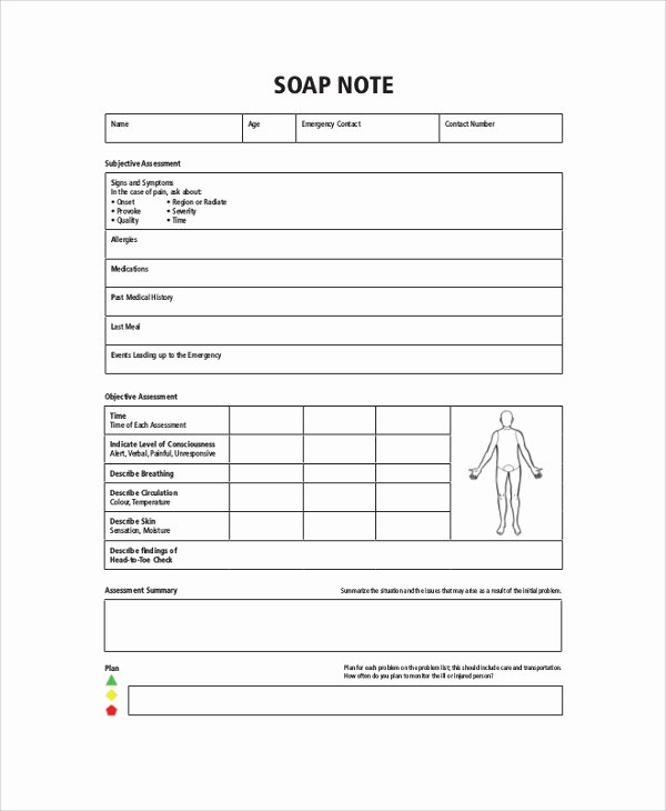 Pediatric soap Note Template Elegant Blank 6 Pediatric Massage soap Note Template Example