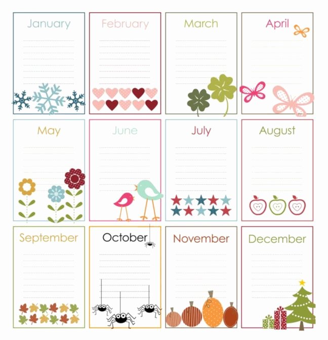 Perpetual Birthday Calendar Template Elegant Perpetual Calendar On Pinterest