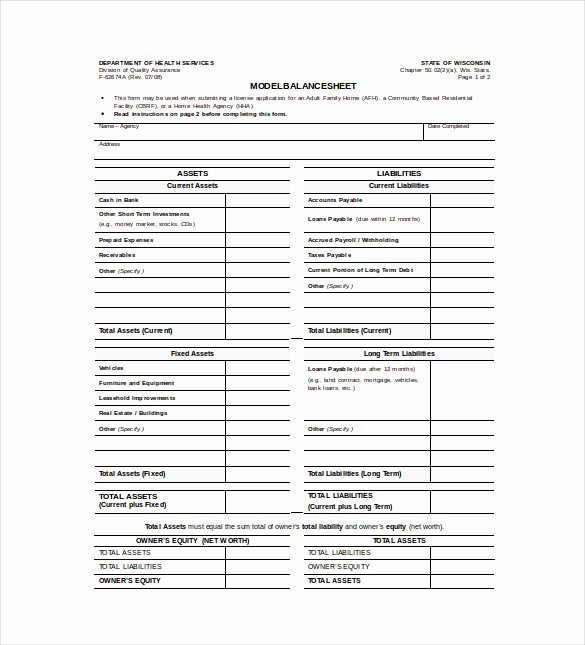 Personal Balance Sheet Template Excel Elegant Balance Sheet Templates 18 Free Word Excel Pdf