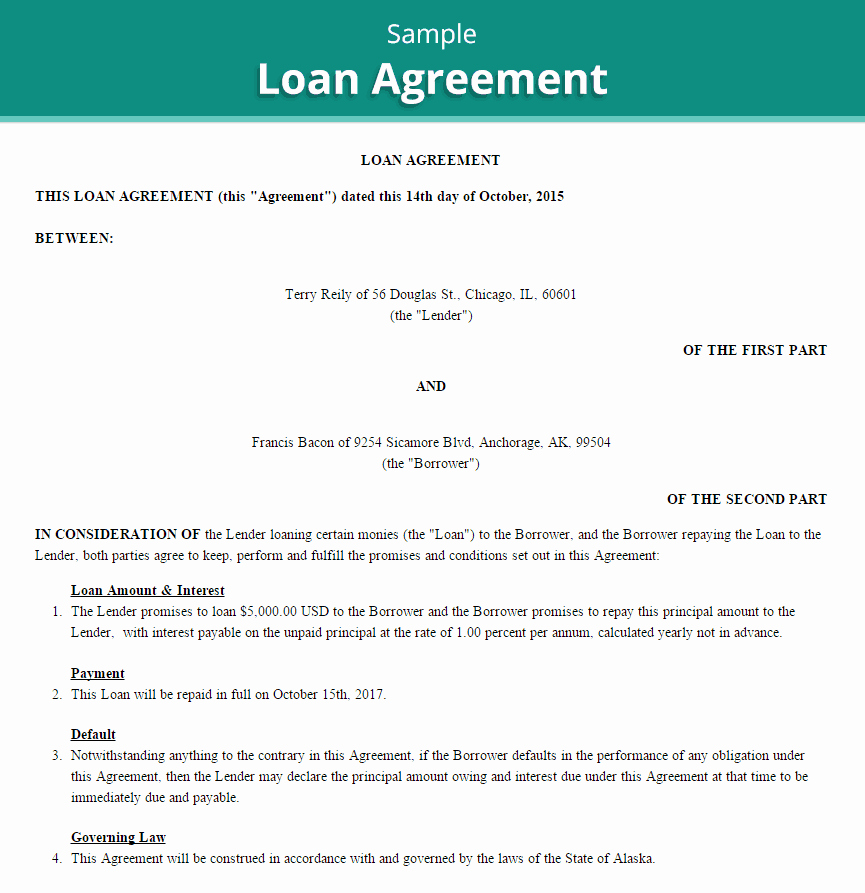 Personal Loan Agreement Template Word Best Of 20 Loan Agreement Templates Word Excel Pdf formats