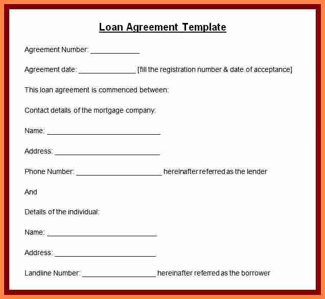 Personal Loan Agreement Template Word Best Of 8 Personal Loan Agreement Template Microsoft Word