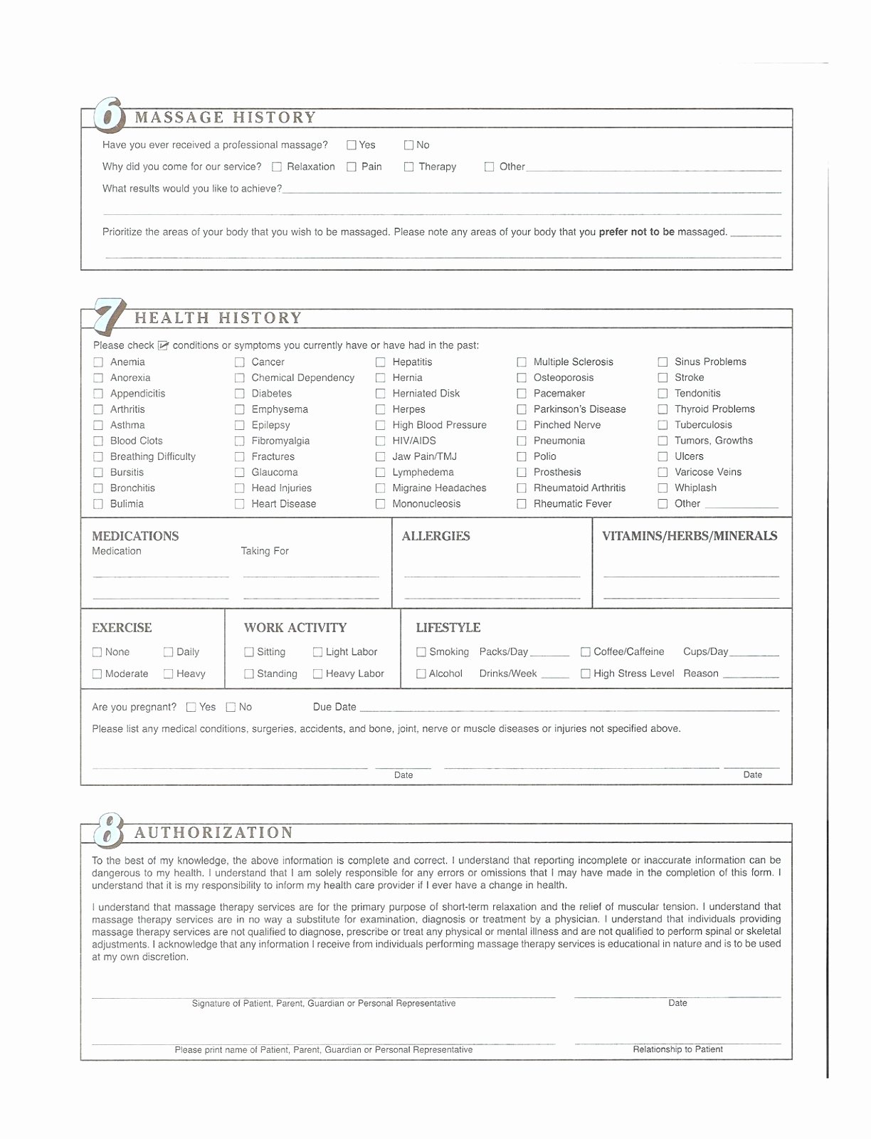 Physical therapy forms Template Beautiful 10 Physical therapy Intake form Template Jruai