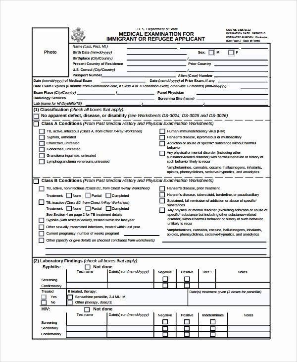 Physical therapy forms Template Lovely 9 Sample Physical Exam forms Pdf