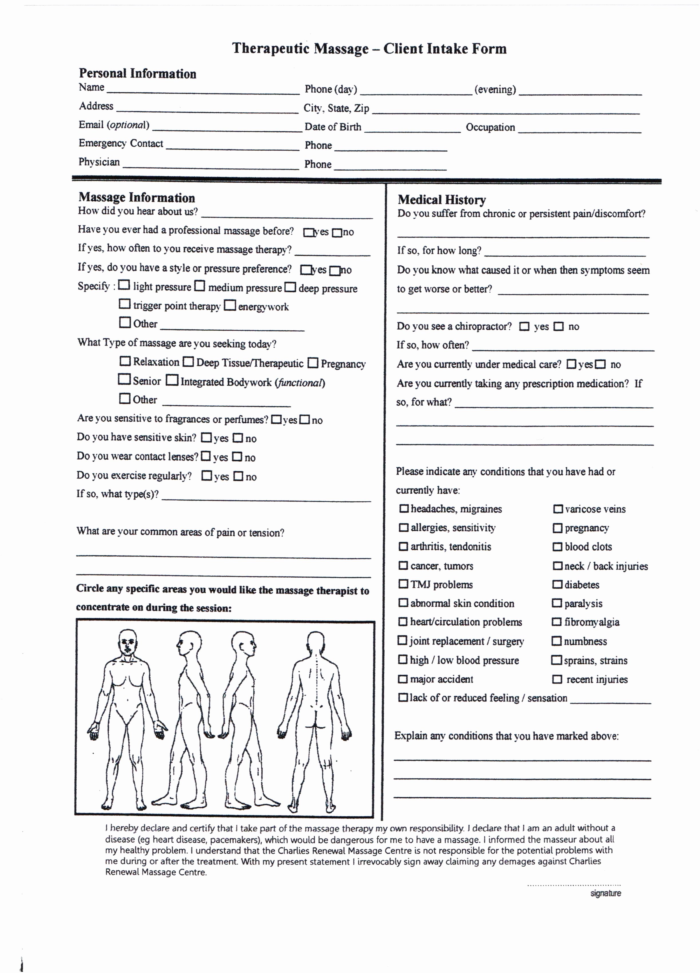 Physical therapy forms Template Luxury 10 Physical therapy Intake form Template Jruai
