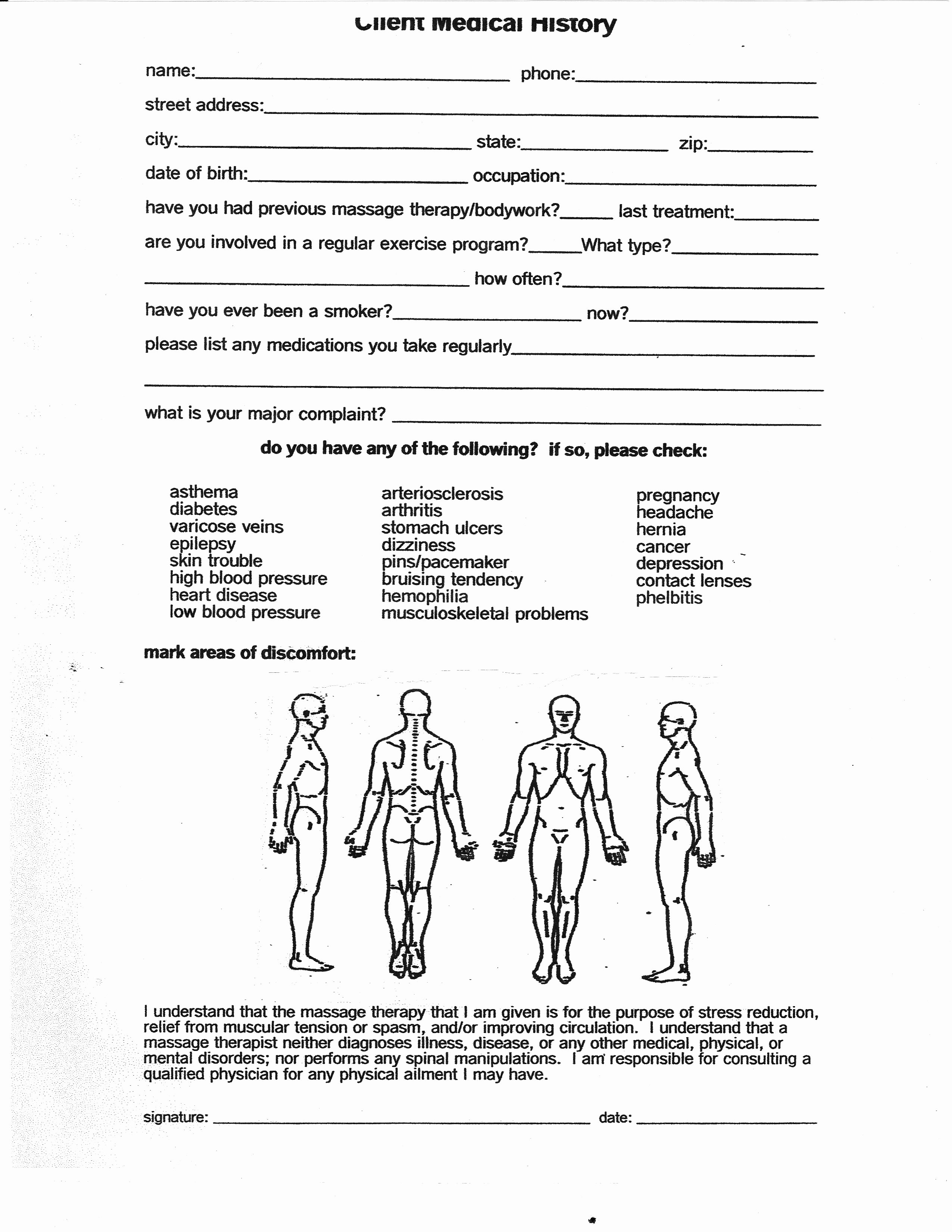 Physical therapy forms Template Luxury therapy Documentation software