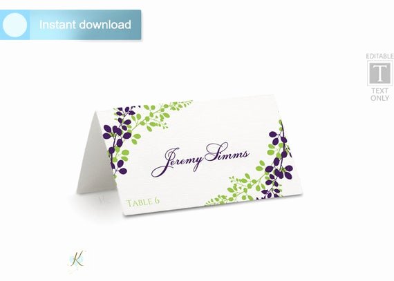 Place Card Templates Word Best Of Wedding Place Card Template Tent Download by Karmakweddings