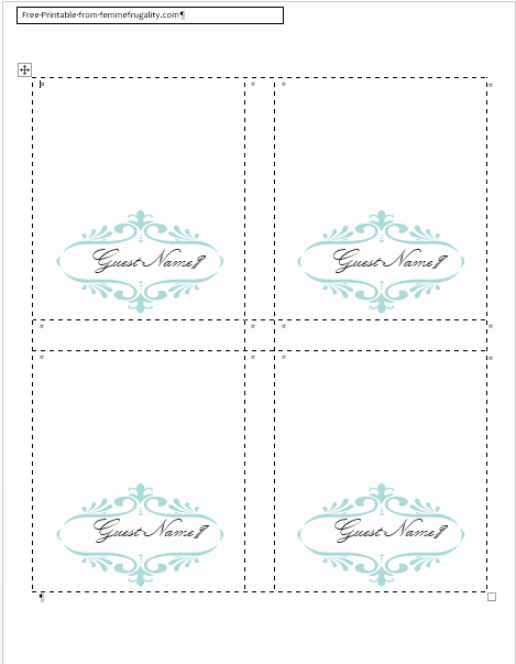 Place Card Templates Word Unique How to Make Your Own Place Cards for Free with Word and
