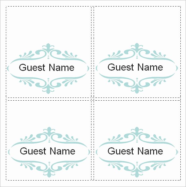 Placement Card Template Word Beautiful Sample Place Card Template 6 Free Documents Download In