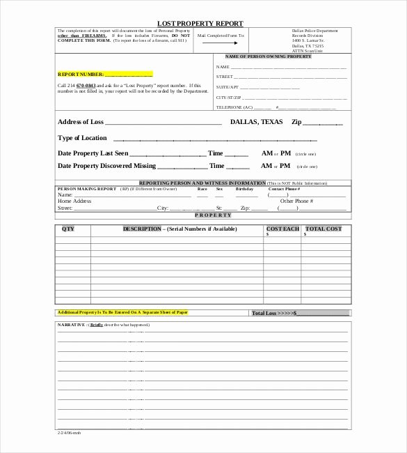 Police Report Template Pdf New Sample Police Report Template – 13 Free Word Pdf