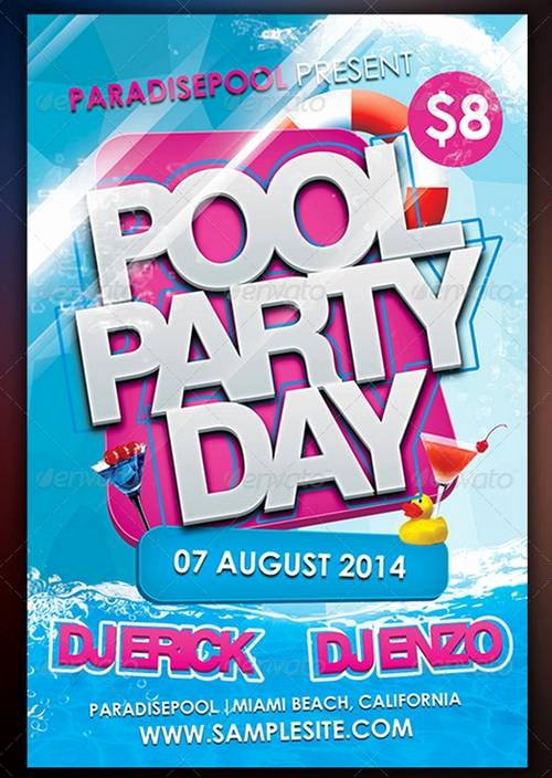 Pool Party Flyer Templates Luxury Free Printable Pool Party Flyers
