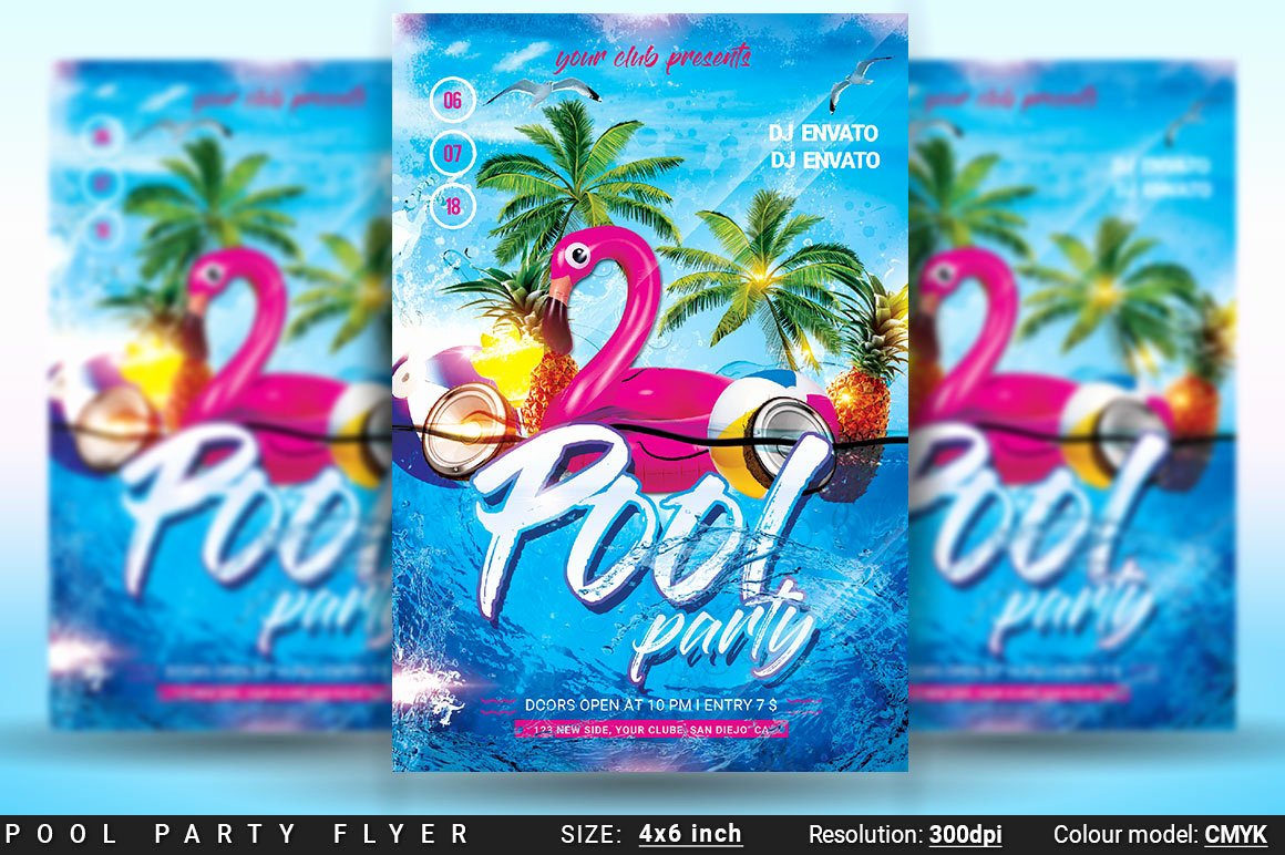 Pool Party Flyer Templates Unique Pool Party Flyer