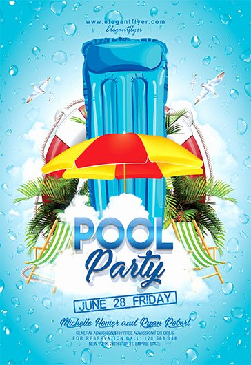 Pool Party Flyers Templates Beautiful Pool Party V04 – Flyer Psd Template – by Elegantflyer