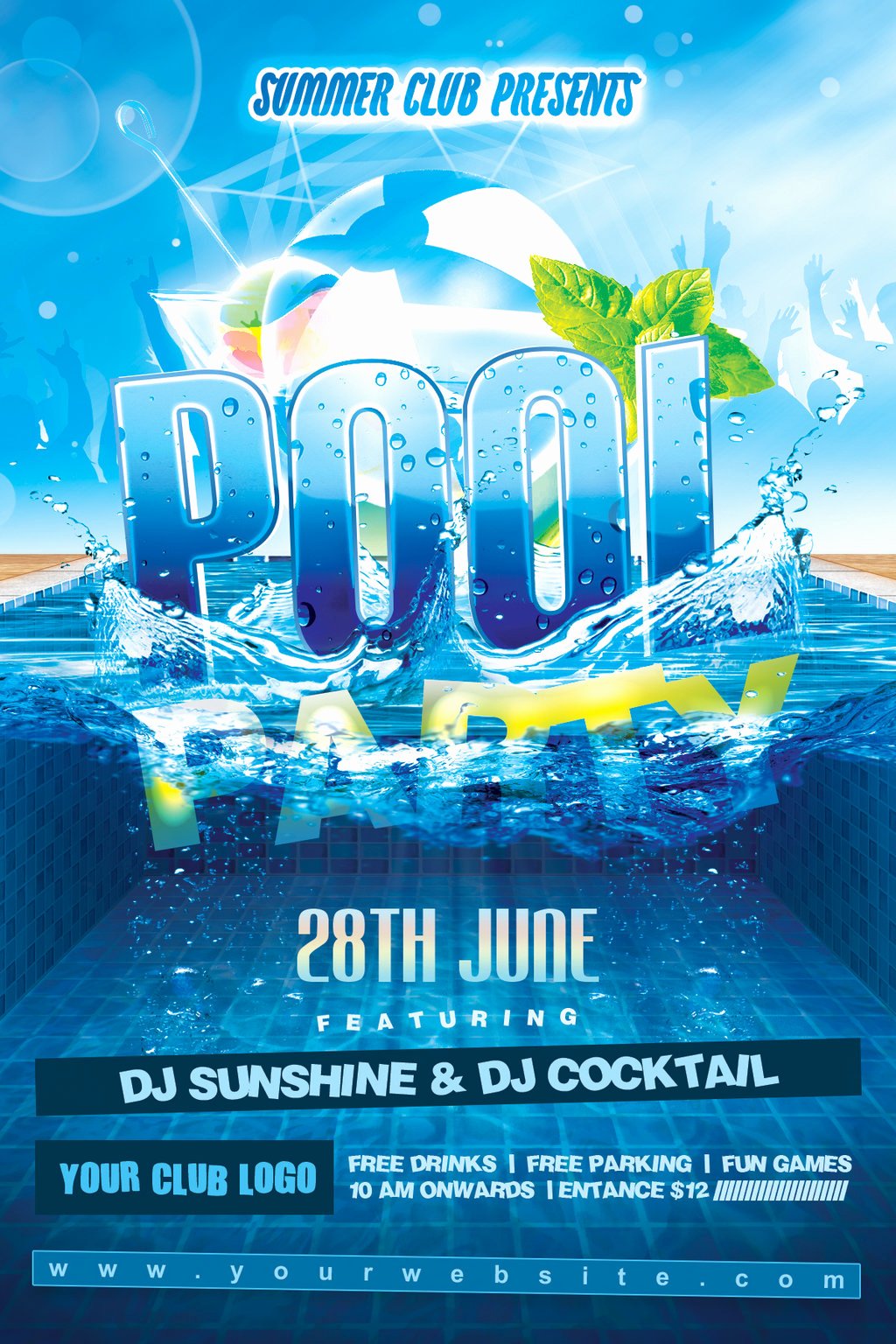 Pool Party Flyers Templates Beautiful Summer Pool Party Flyer by Dilanr On Deviantart