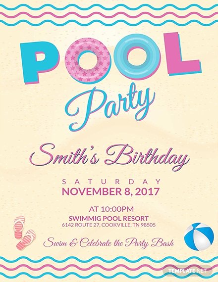 Pool Party Flyers Templates Elegant 23 Pool Party Flyers Free Psd Word Ai Eps format
