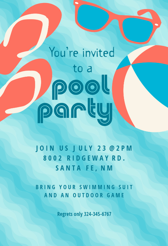 Pool Party Flyers Templates Free Fresh Pool Party Stuff Pool Party Invitation Template Free